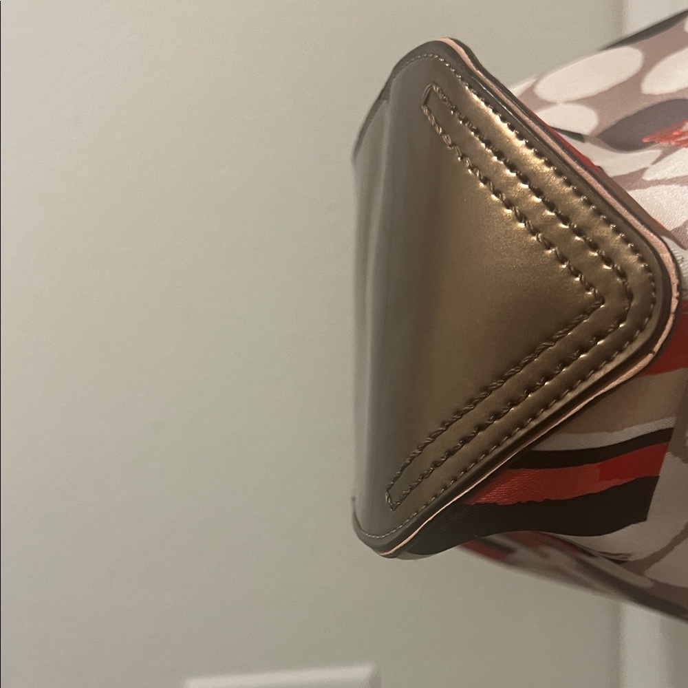 Coach Dot and Stripe Tote - Brown and Red - Picture 8 of 8